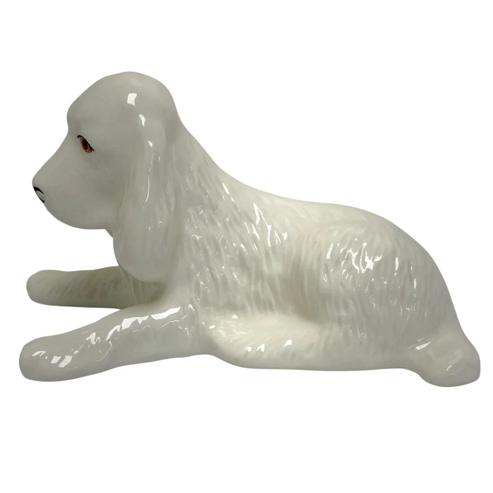 Vintage Donegal Parian‎ China Spaniel Dog Puppy Figurine 1980s Made In Ireland
